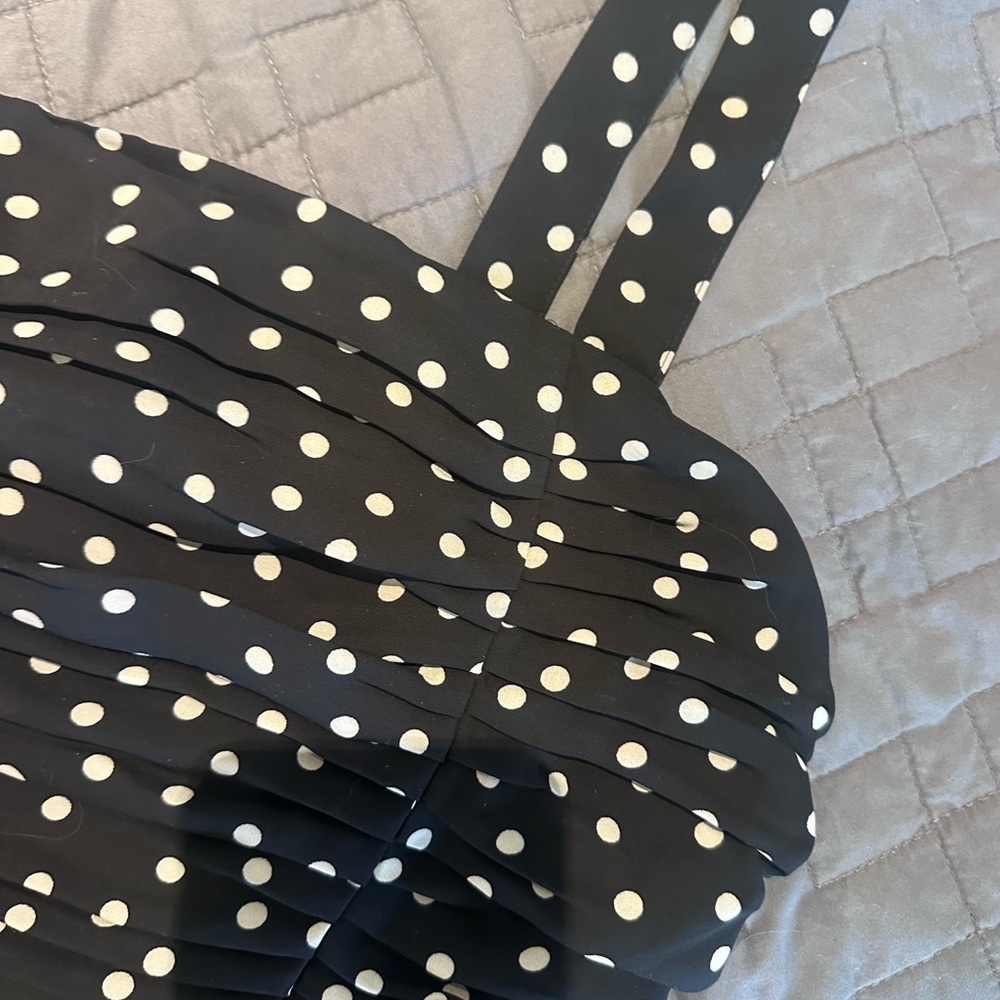 Express Black Dress with White Dots
